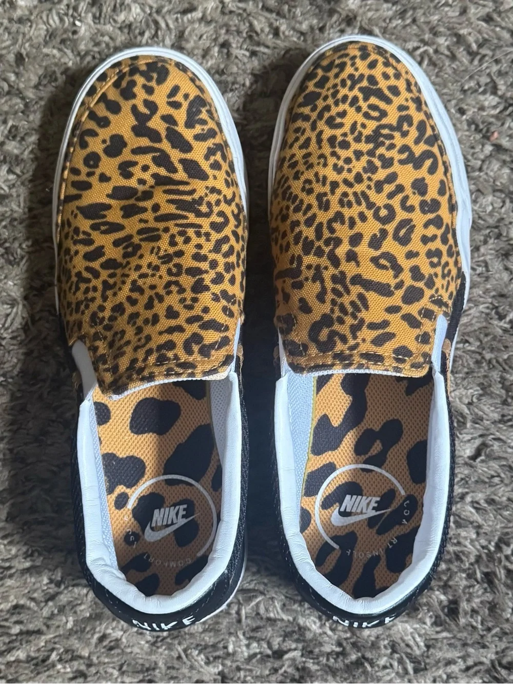 Nike Court Legacy Leopard-Print Slip-On Sneakers